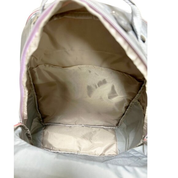 brand new Extra Large 47cm xl 17" Laptop Kipling Seoul Backpack silver - Picture 11 of 12